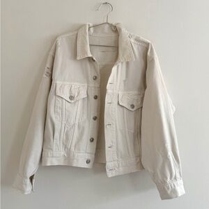 Women's Cream Denim Jacket